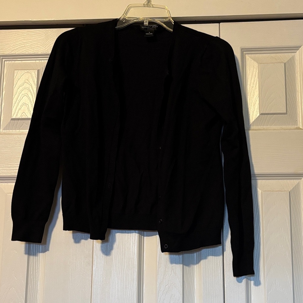 August Silk Black Women's Cardigan